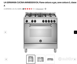 CUCINA A GAS LA GERMANIA, 5 FUOCHI FORNO ELETTRICO