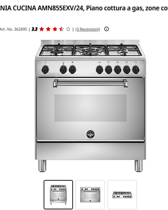 CUCINA A GAS LA GERMANIA, 5 FUOCHI FORNO ELETTRICO