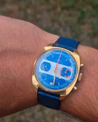 Dugena Chrono anni 70 cal. Valjoux 7734 - placcato