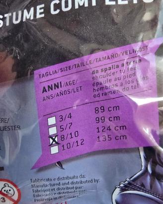 vestito di carnevale catwoman