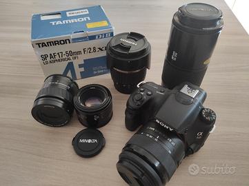 Fotocamera Sony a58 + 5 obiettivi