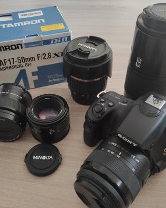 Fotocamera Sony a58 + 5 obiettivi