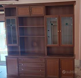 Parete Attrezzata/Libreria stile vintage