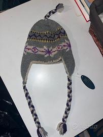 Cappello lana e pile VALENTINI stile lappone Nuovo