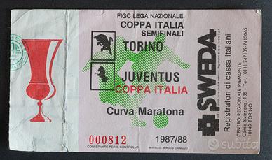 biglietto derby Torino Juventus 1987/88