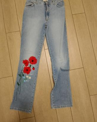 Jeans Blumarine con ricamo  taglia 44