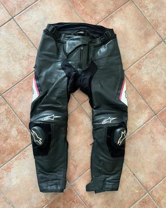 pantaloni pelle alpinestars donna