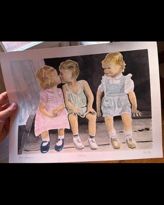 Salvemini– Gelosia –Acquerello– Serie “Baci” 2022