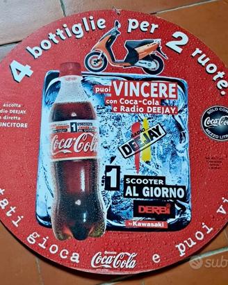 Coca-Cola insegna in cartone vintage lotto