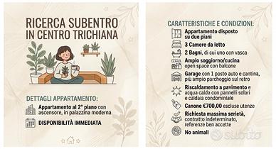 Subentro appartamento arredato