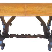 Tavolo scrittoio console fratino intarsiato antico