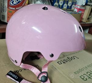 casco skate rosa (tg.55-58) con protezioni Oxylane