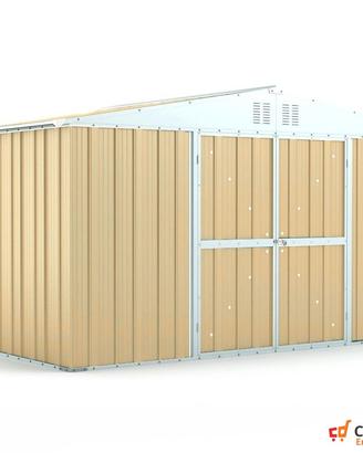 Box da giardino in acciaio zincato 403x269cm beige