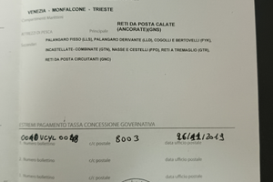 Barca da pesca con licenza