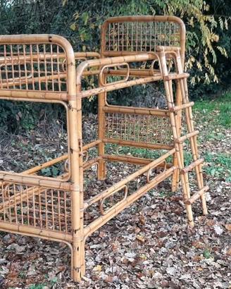 letto in bamboo anni 70