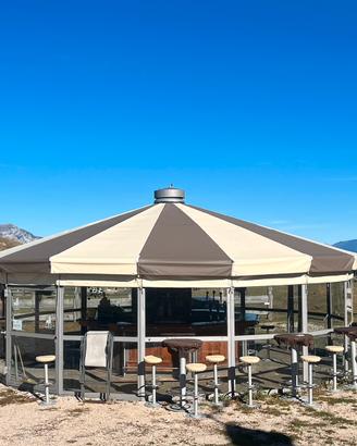 Tensostruttura voliera apres ski