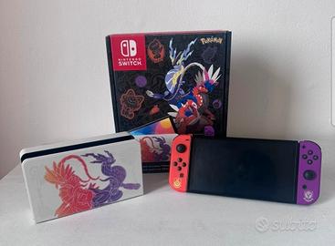 nintendo switch oled scarlatta e violetta 