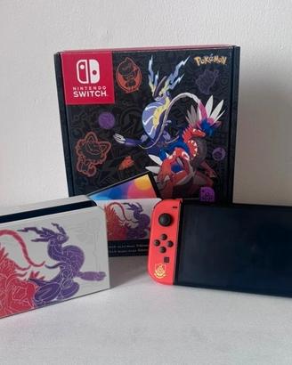 nintendo switch oled scarlatta e violetta 