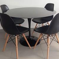 Tavolo Tulip Saarinen rotondo marmo marquinia