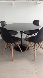 Tavolo Tulip Saarinen rotondo marmo marquinia