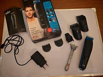 Braun rasoio elettrico per capelli, barba 7 in 1