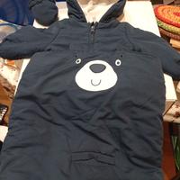 Giubbotto bimbo 3-6 mesi con copri gambe e guanti