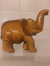 Statuetta elefante occhio di tigre