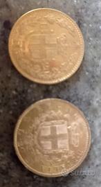 due marenghi d' oro regno d'Italia