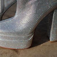 Stivali Argento con glitter - N 39 - NUOVI