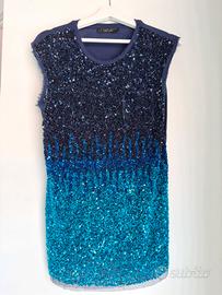 Twinset Mini abito / maxi top blue Taglia L