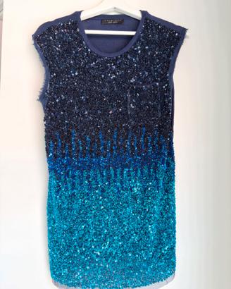 Twinset Mini abito / maxi top blue Taglia L