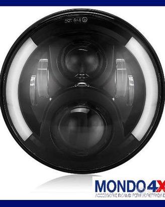 Coppia fanali led rotondi 7" 72W Angel Wings