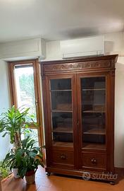 Vetrina libreria in legno massello primi ’900