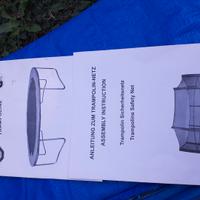 tappeto elastico con rete protettiva