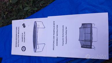 tappeto elastico con rete protettiva