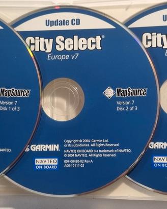 Garmin City Select Europe vers. 7 in 3 CD