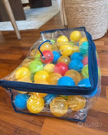 70 Palline colorate piscina bambini con sacca