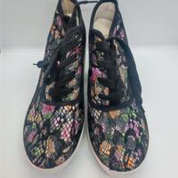 Scarpe con tacco largo e fantasia multicolor