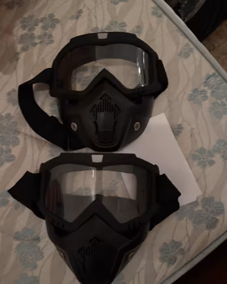 Maschera casco moto