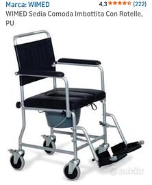 sedia a rotelle con wc