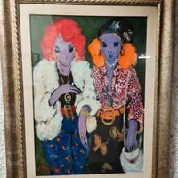 HIPPIES. Quadro del pittore Renzo Mercatini -