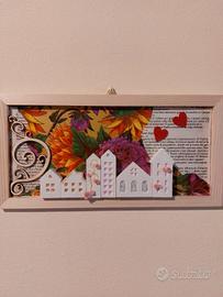 quadretto shabby con casette