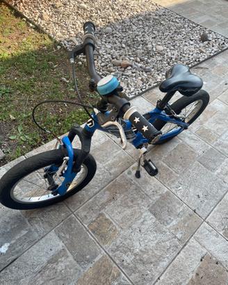 Bicicletta bambino blu 16 pollici 5/6anni