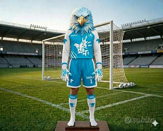Kit sportivo da portiere bianco celeste. TG:L,M,S