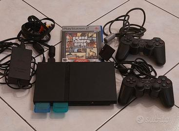 Ps2 Slim con 2 controller e Gta SanAndreas