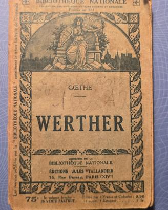Libro Werther Goethe 1863 francese