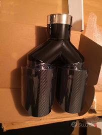 terminali scarico doppi carbonio