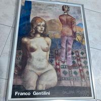 Stampa originale vintage cornice alluminio