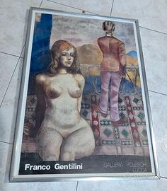 Stampa originale vintage cornice alluminio