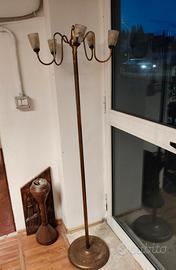 piantana lampada da terra in ottone vintage 